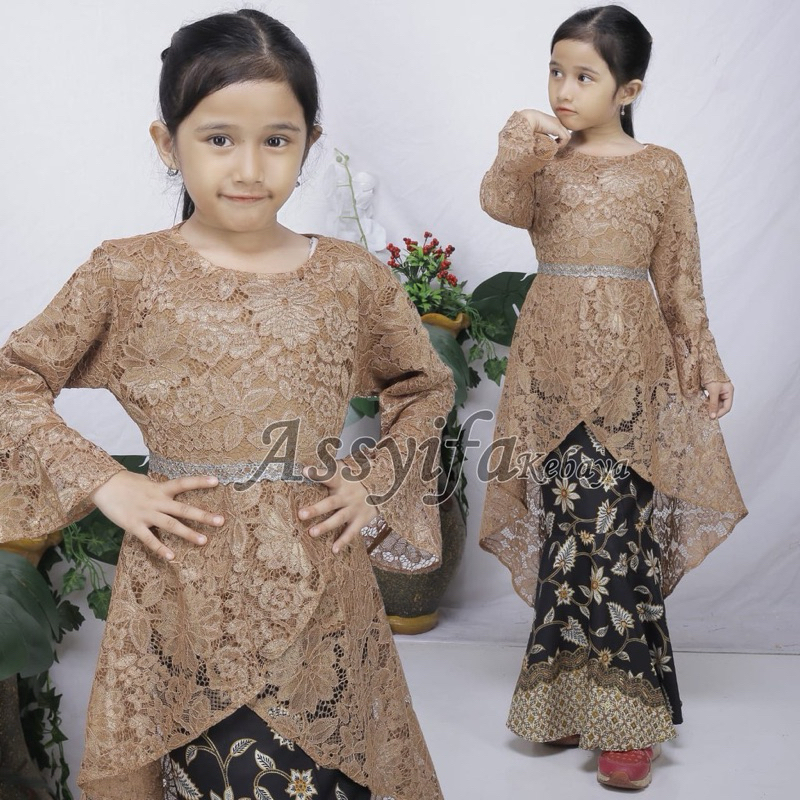 Setelan Kebaya anak kartini / Kebaya anak tiara / Kebaya brokat anak / Baju anak wisuda / Baju anak 