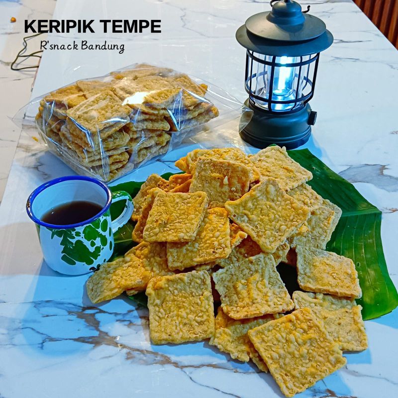

ADR Cemilan keripik tempe orinal asin gurih manis pedas renyah enak khas bandung 1kg