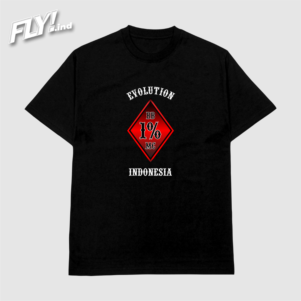 Kaos Distro Baju Logo 1% Brotherhood Kaos Motor