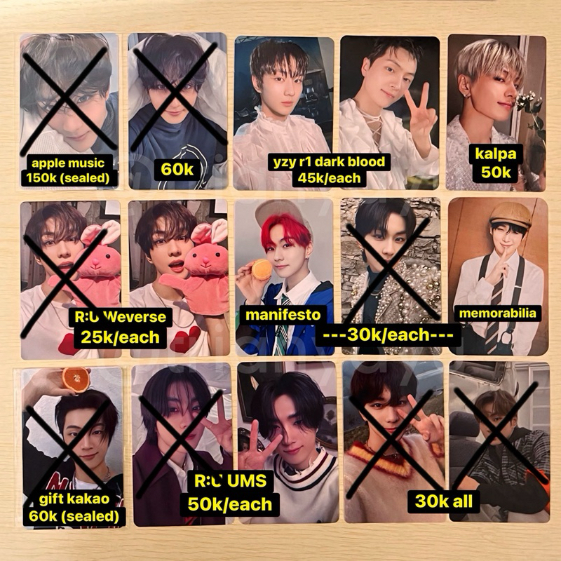 PC PHOTOCARD ENHYPEN ENHA JAY KALPA BUNGA SUNOO MEMORABILIA JUNGWON MANIFESTO MDO TOPI UMS YZY R1 DA