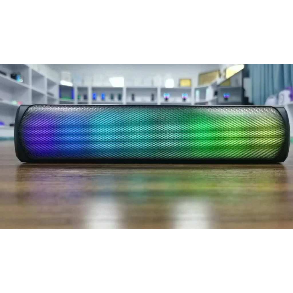 Speaker Bluetooth Portable Wireless Soundbar with RGB Light Mini Super Bass PC Laptop Gaming