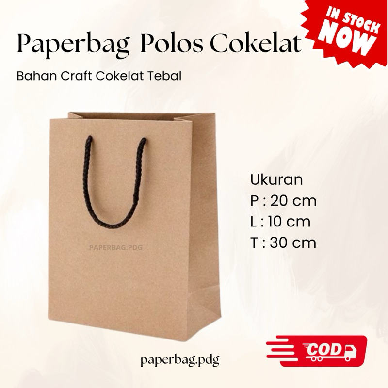 

Paperbag Coklat Polos besar Uk. 30x10x20 cm | READY STOCK | Paperbag Produk | Paperbag Ulangtahun | Paperbag Toko | Souvenir Pernikahan | Paperbag Kue | Paperbag Kado | Paperbag Unik Murah | Paperbag Sumbar