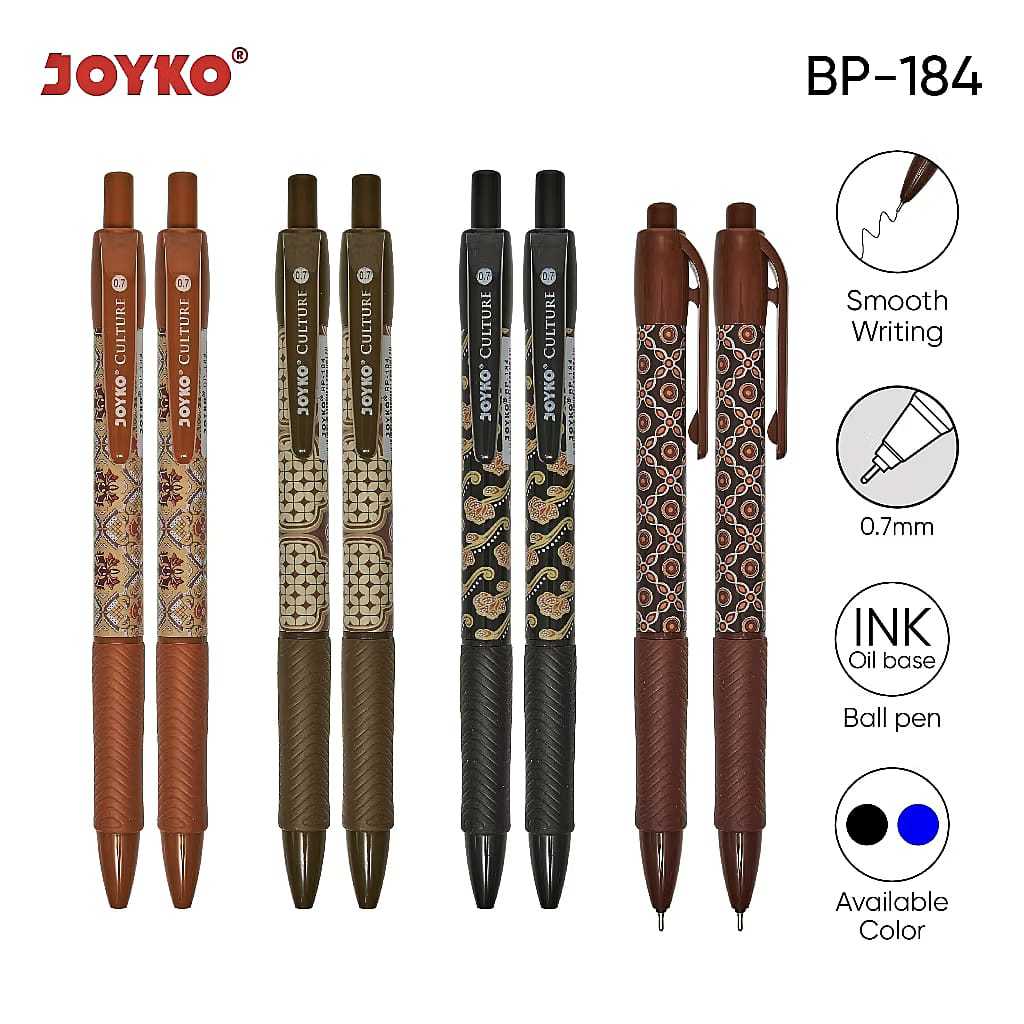 

JOYKO - BALL PEN (PENA) - PULL PEN - PEN BP-184 CULTURE (BATIK) ukrn => 0.7MM