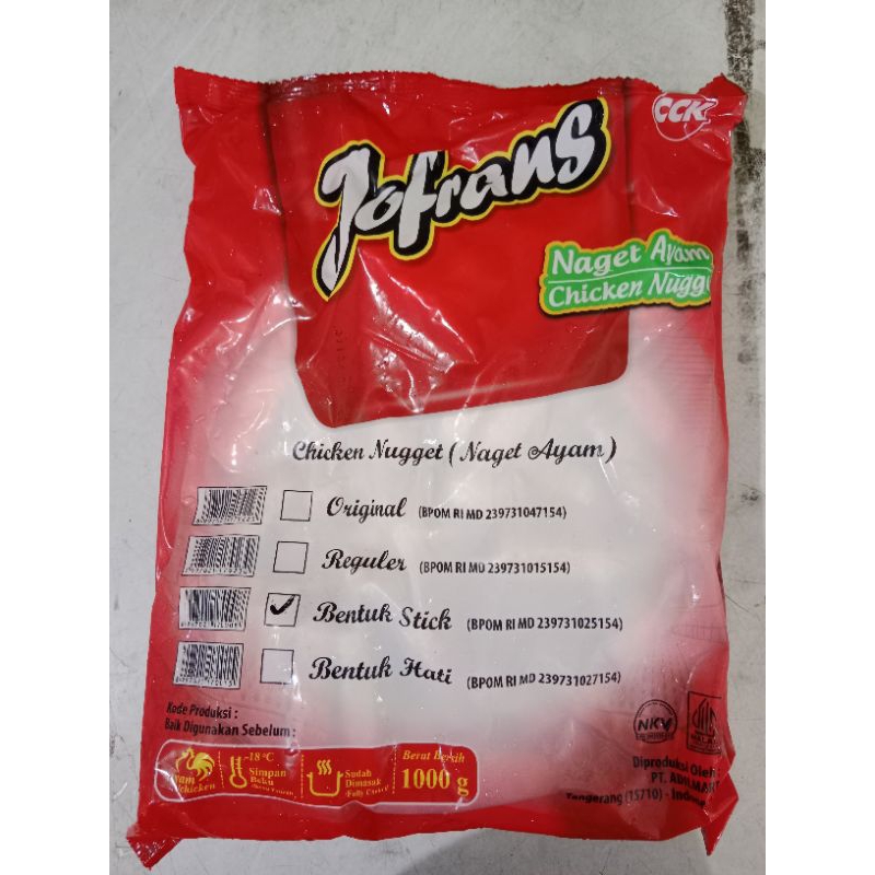 

Nugget stik Jofrans 1 kg