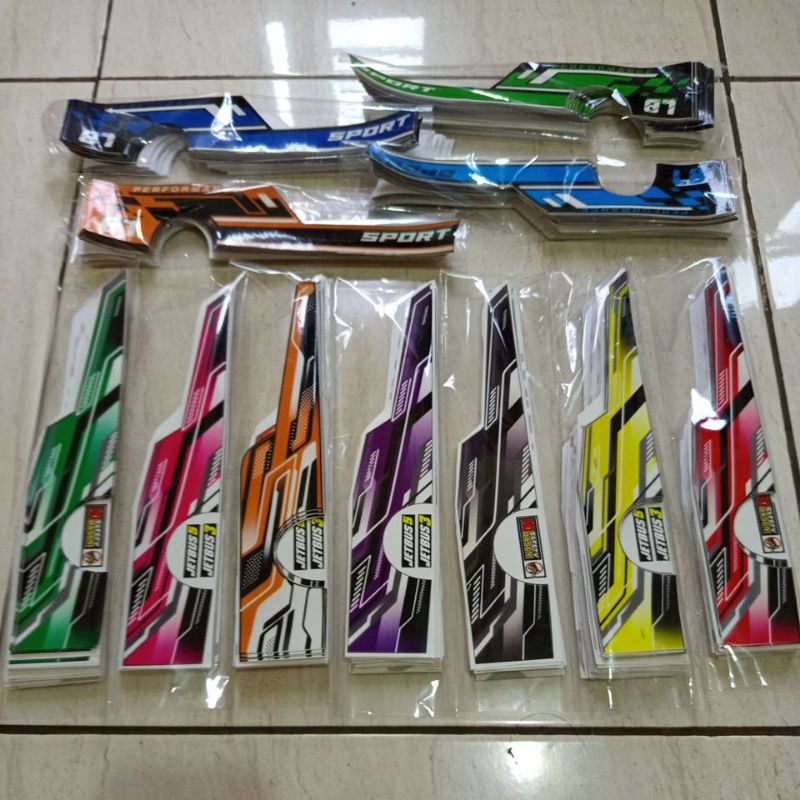 stiker livery custom anti air miniatur bus+stiker kaca pintu depan