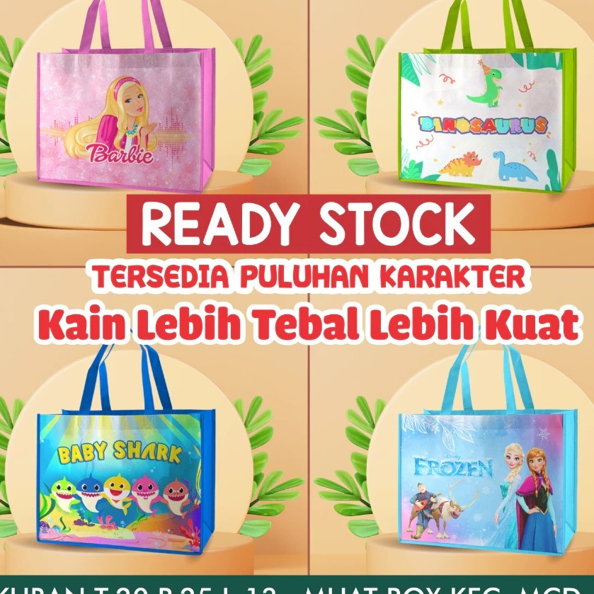 

TAS ULTAH TERLARIS/ TAS ULANG TAHUN / TAS READY STOK GOODIE BAG BINGKISAN SOUVENIR ANAK LANDSCAPE 20X25X13