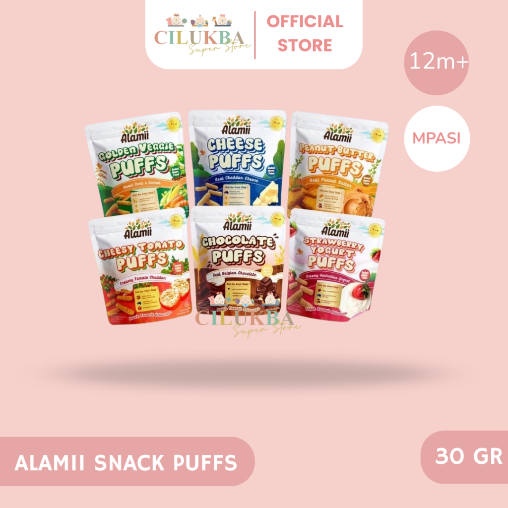 ALAMII SNACK PUFF |CEMILAN BAYI | CEMILAN ANAK 1 TAHUN | PUFFS | CAMILAN BAYI | MAKANAN BAYI