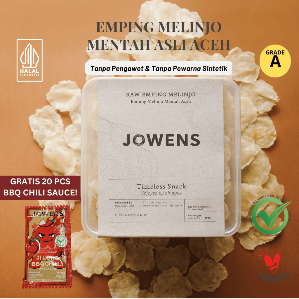 

JOWENS Oleh - Oleh Emping Melinjo Aceh Mentah Tipis Super Grade A