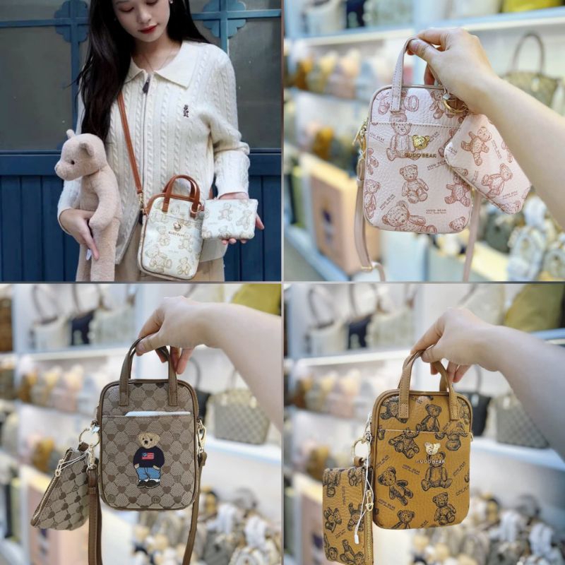 Ttwn guoo bear Original GU1101 Sling bag terlaris wanita - ttwnbear - guoobear - tas terbaru