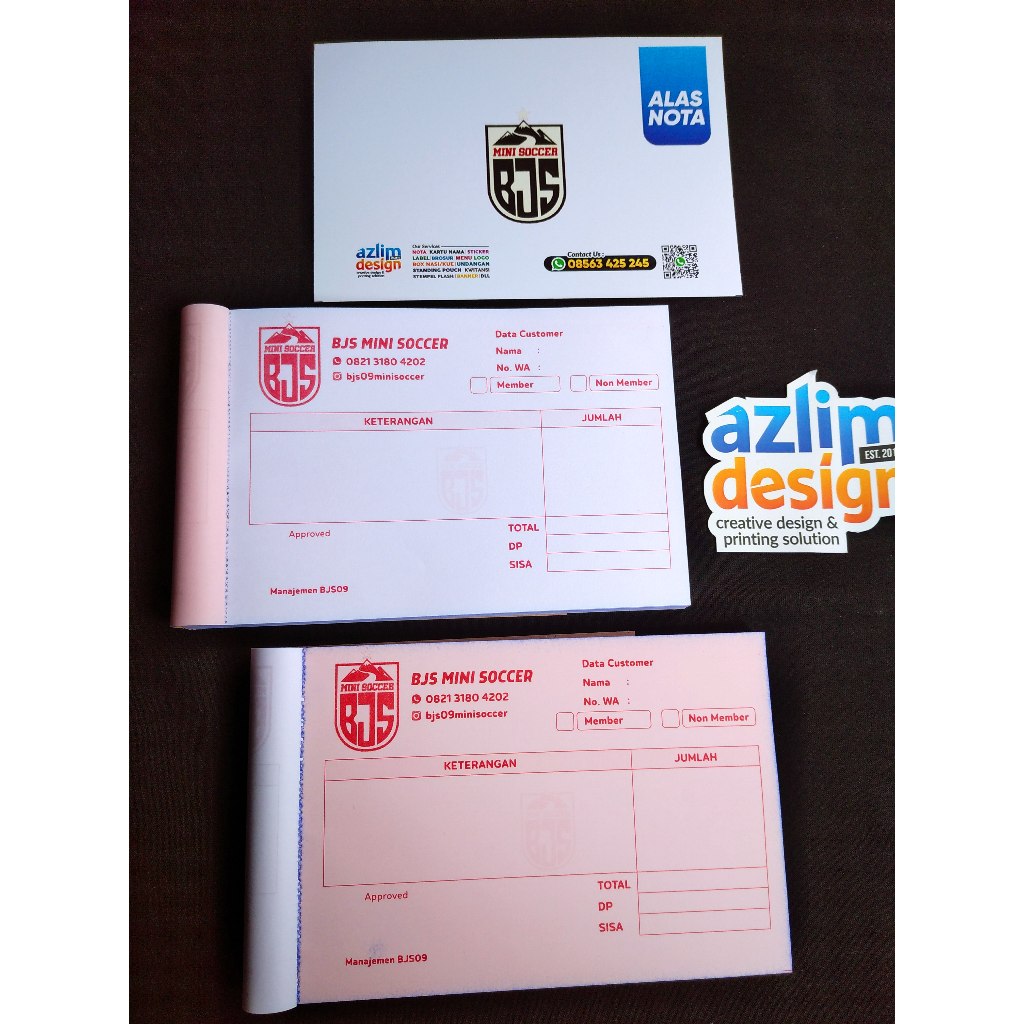 FREE DESAIN Nota Custom 2 ply / Nota Konter HP / Nota Laundry / Nota Servis Bengkel / Toko Olshop