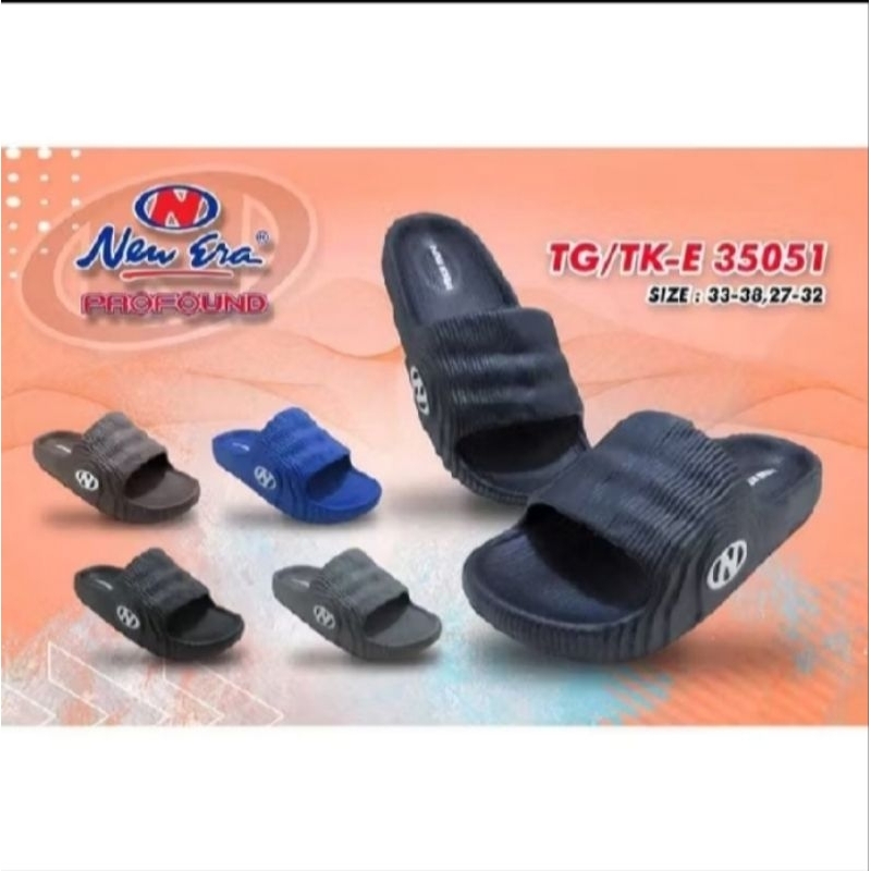 Sendal New Era MB E 35051 Sendal New Era Sendal Karet Polos Size 27-32