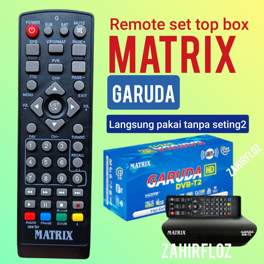 Remote stb set top box matrix garuda