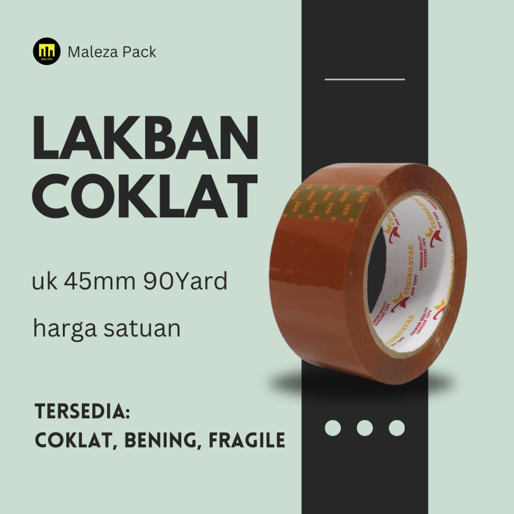 

Lakban Coklat 45 mm 100 Yard