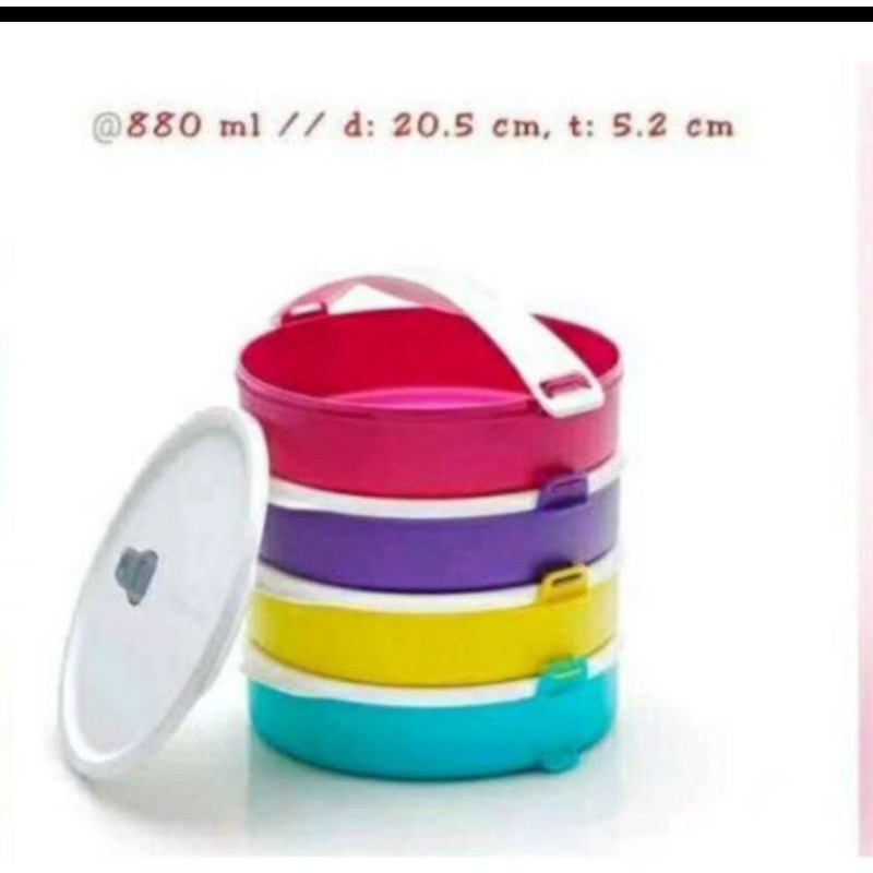 Rantang tupperware click to go round