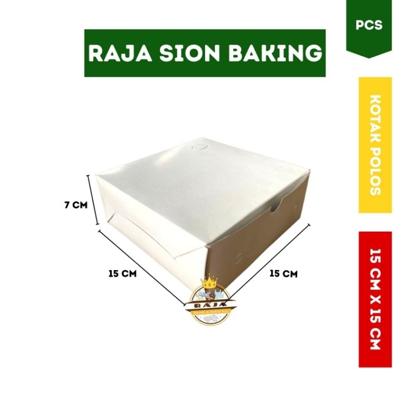 

Kotak Kue / Kotak Snack Polos 15 CM x 15 CM x 7 CM