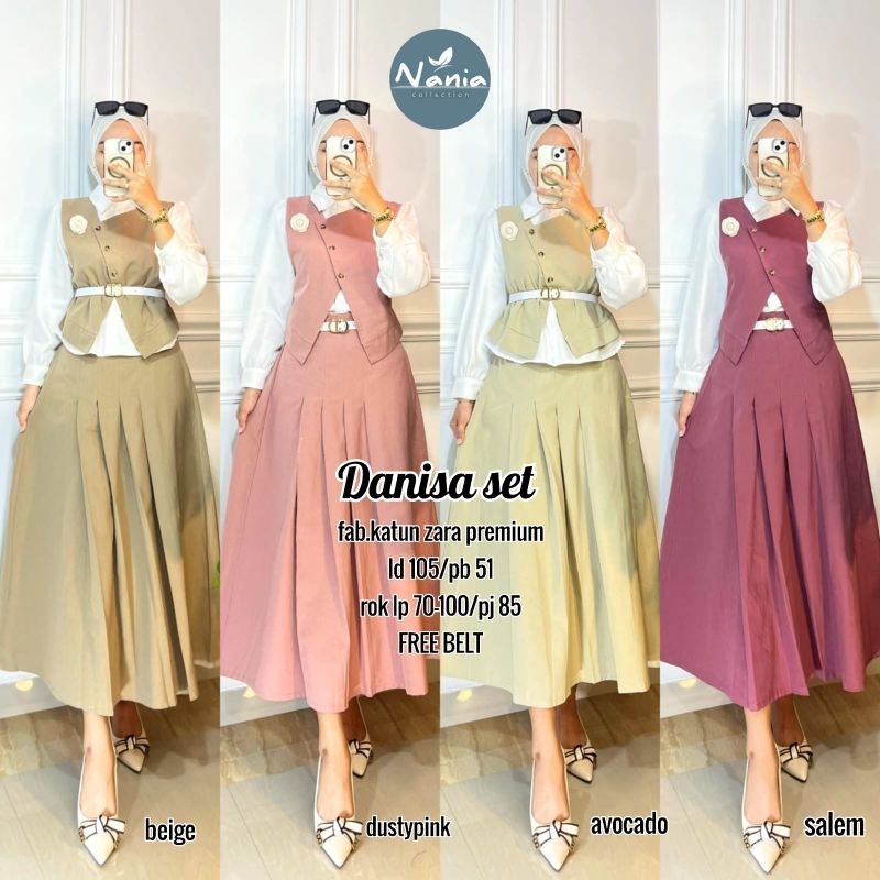 Danisa Set Rok by Nania Realpict 4 Warna