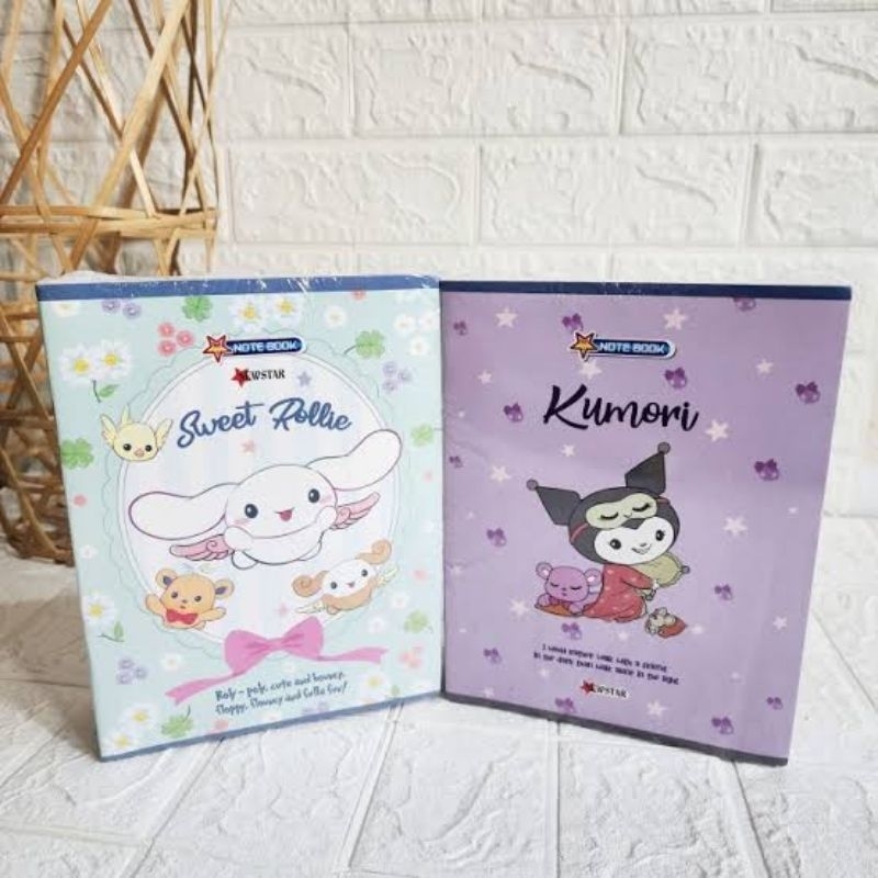 

KUROMI CINNAMOROL Buku Tulis NEWSTAR Karakter Kuromi dan Cinnamoroll 38 Lembar isi 10 pcs buku tulis anak cewek