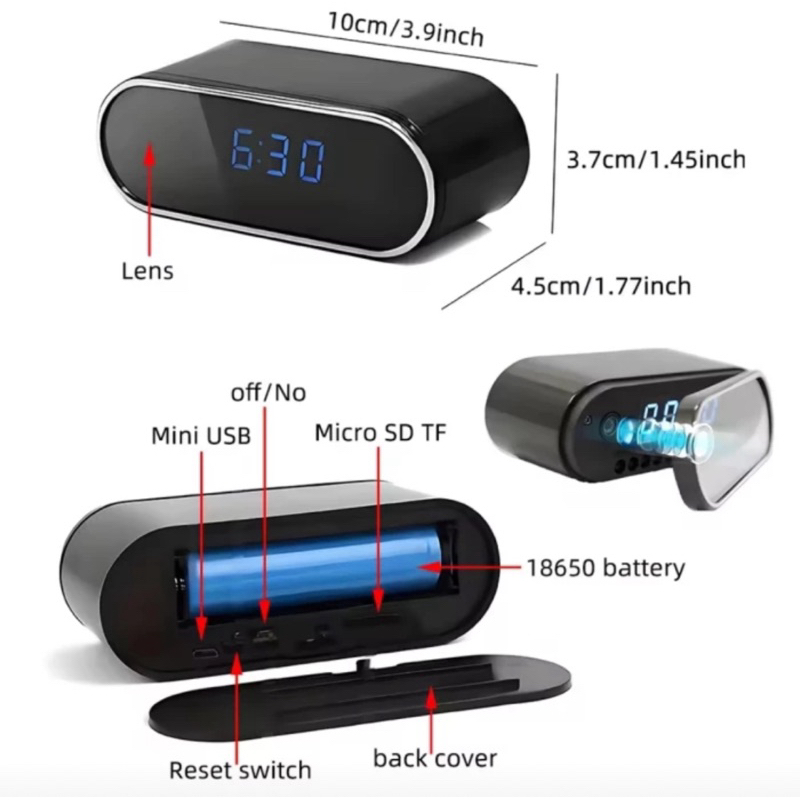 Spy Cam Kamera Pengintai Model Jam Meja Clock Z10 WIFI P2P HD 720P With Night Vision Kamera Unik
