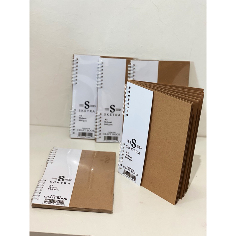 

[SKETRA] Buku Scrapbook A5 Premium 500gsm | Buku Gambar Tebal untuk Craft, DIY, Cat Air, Kolase