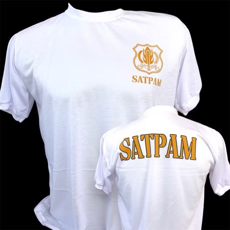 Kaos Satpam putih Kaos putih Satpam Kaos putih Satpam