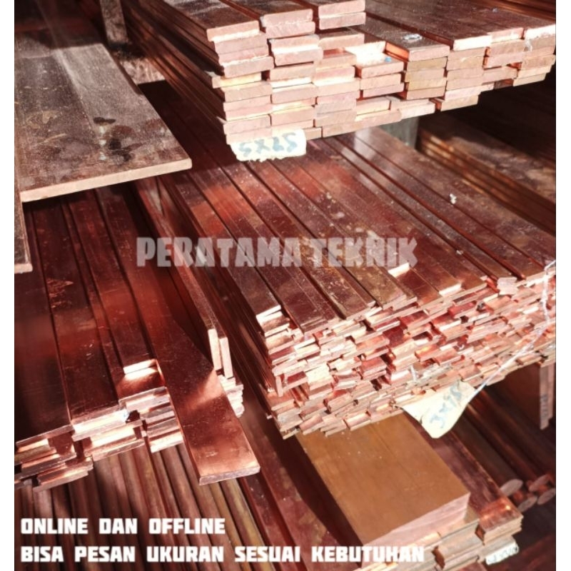 Plat Strip Busbar Tembaga 2mm X 15mm X 200mm Plat Tembaga / Tembaga busbar / tembaga strip / plat te