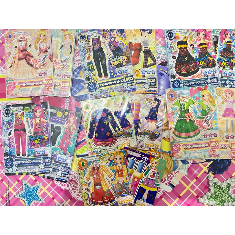 Kartu Aikatsu Dress Set Jepang Cute Pop Cool Sexy Promotion Angely Sugar Swing Rock Vivid Kiss Magic