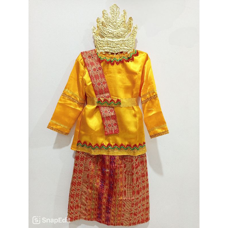 Baju Adat Batak Mandailing Anak Perempuan TK SD / Baju Adat Batak dan Bulang