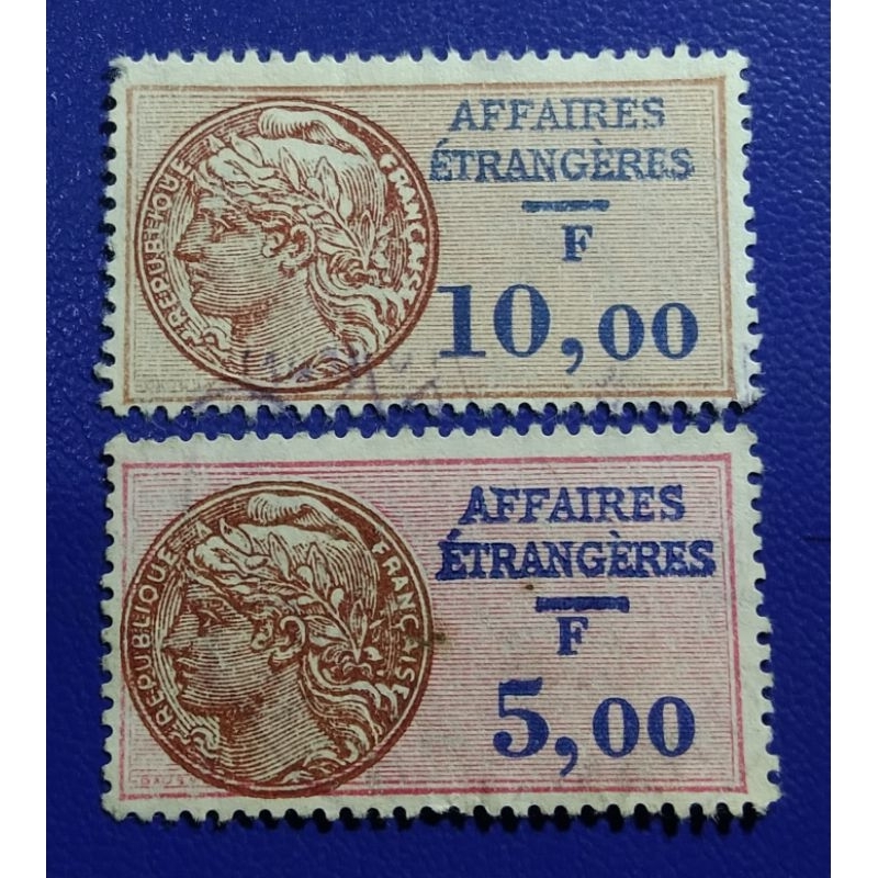 

Prangko Lawas LN Francaise 2 Keping Clasik Langka