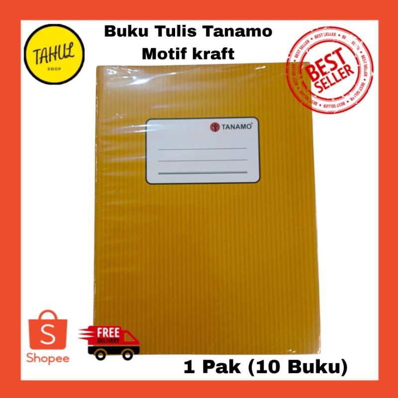 

1 Pak (10 Buku) !!! Buku tulis Tanamo 38 Lembar Motif Kraft buku tulis murah kualitas bagus buku tulis ukuran kwarto buku tulis ukuran A5