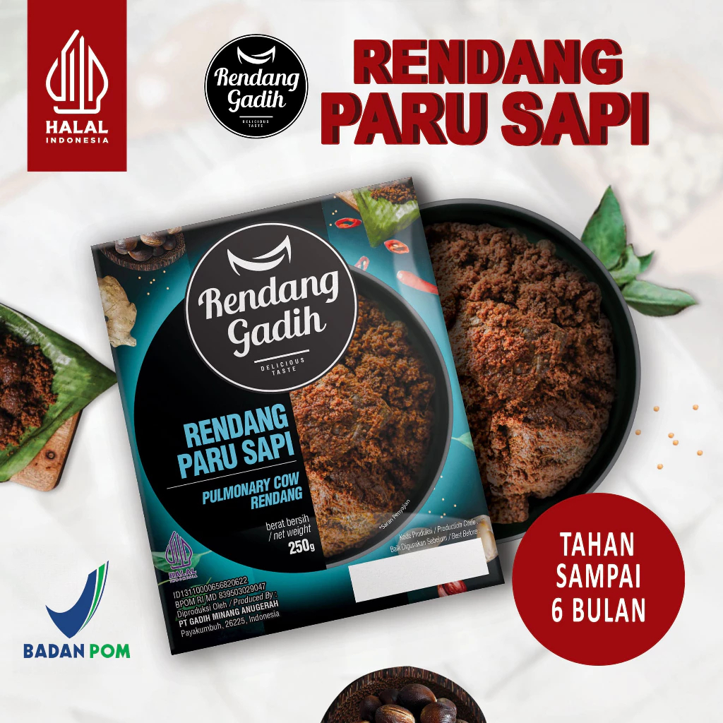 

Rendang Gadih Pyk - Rendang Paru Sapi 250 g