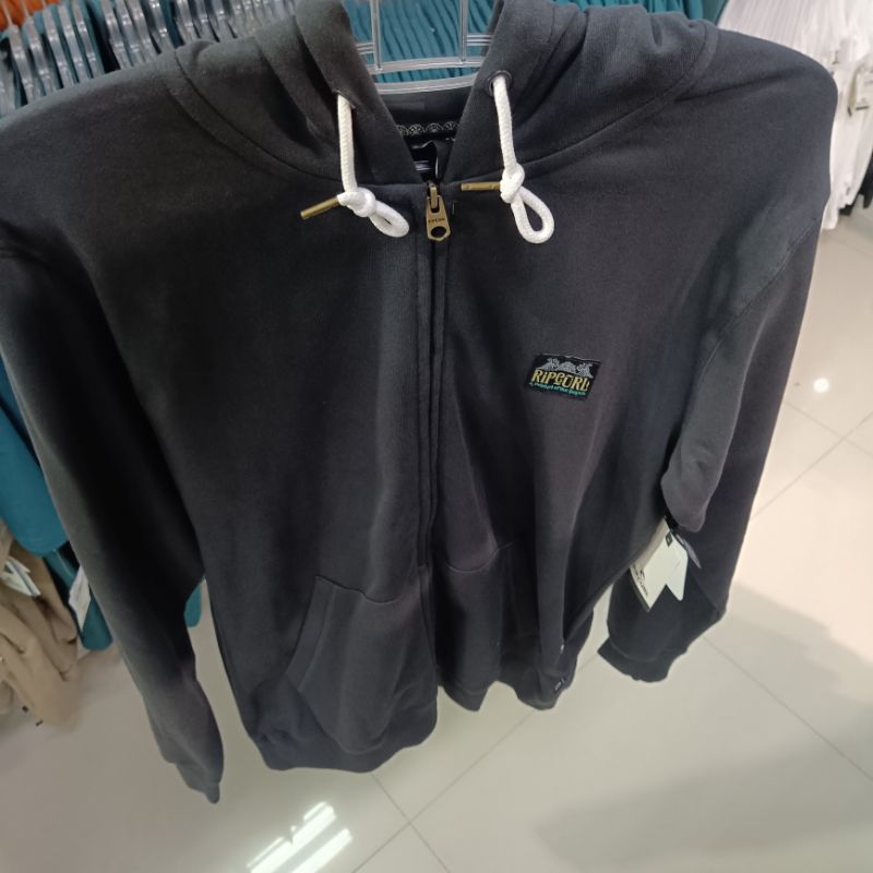 Jacket pria Ripcurl Horizon Zip Washed Black hoodie