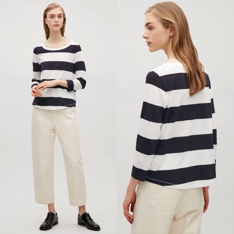 Striped Top Women COS Navy