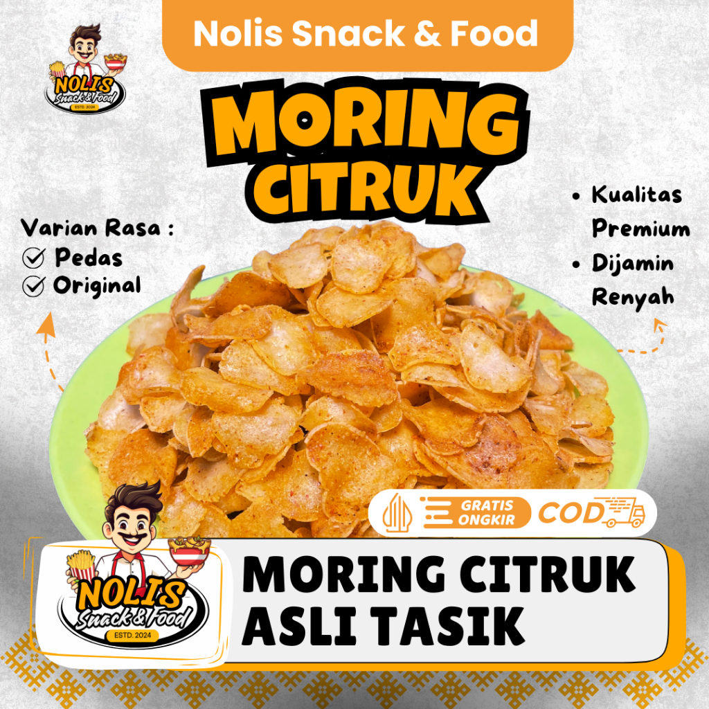 

Citruk Moring Molring Kriuk Cikruh Viral Khas Tasikmalaya Cimol Kering Gurih Pedas Nolis Snack