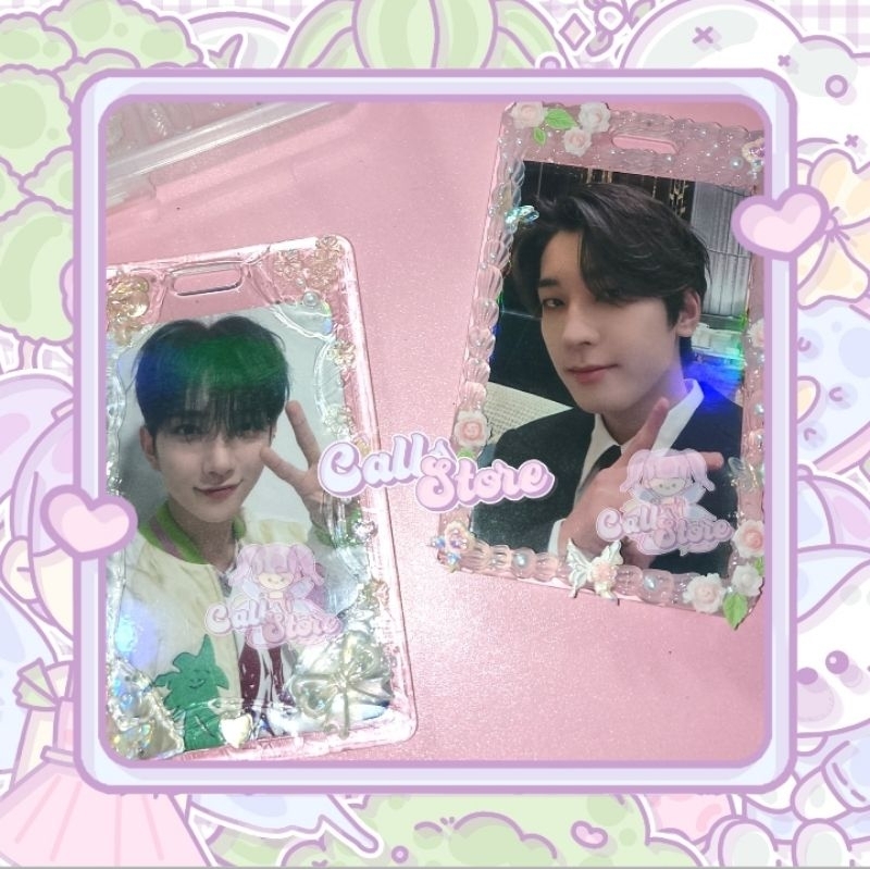 ☙‎ ‧‌‌‌‧‌‌ ‌Card Holder Deco Cream Acrylic for Photocard ⊹ Toploader ‎‧‧‌‌ Cahol PC ‎‧‧‌ Decocream K