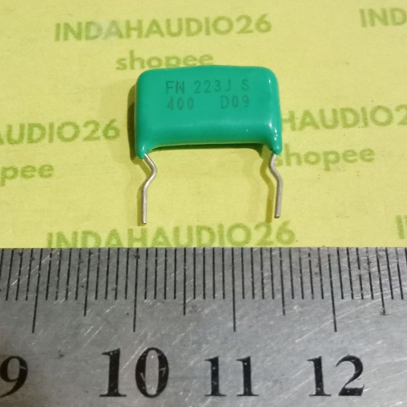 SHINYEI FN 223J S 400   15mm 223 400v milar 22nf 22n kapasitor mylar capacitor hijau 22 n nf