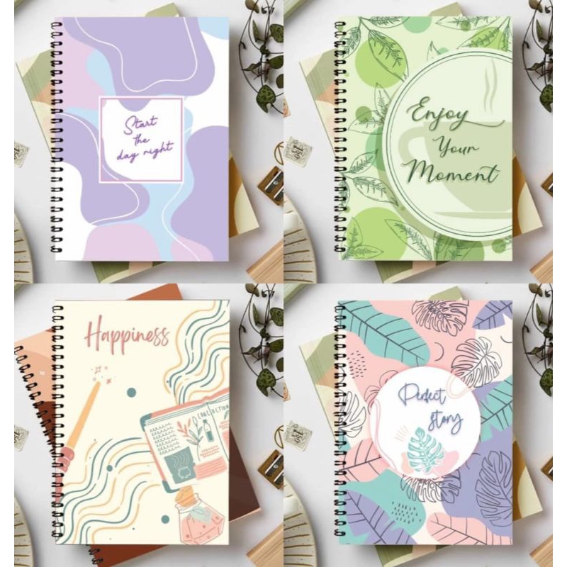 

Daily Inspire Buku Tulis Notebook A5 Buku Catatan A5 Aesthetic Notebook Spiral isi Garis dan Polos