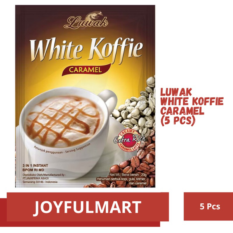 

Luwak white koffie caramel isi 5 pcs