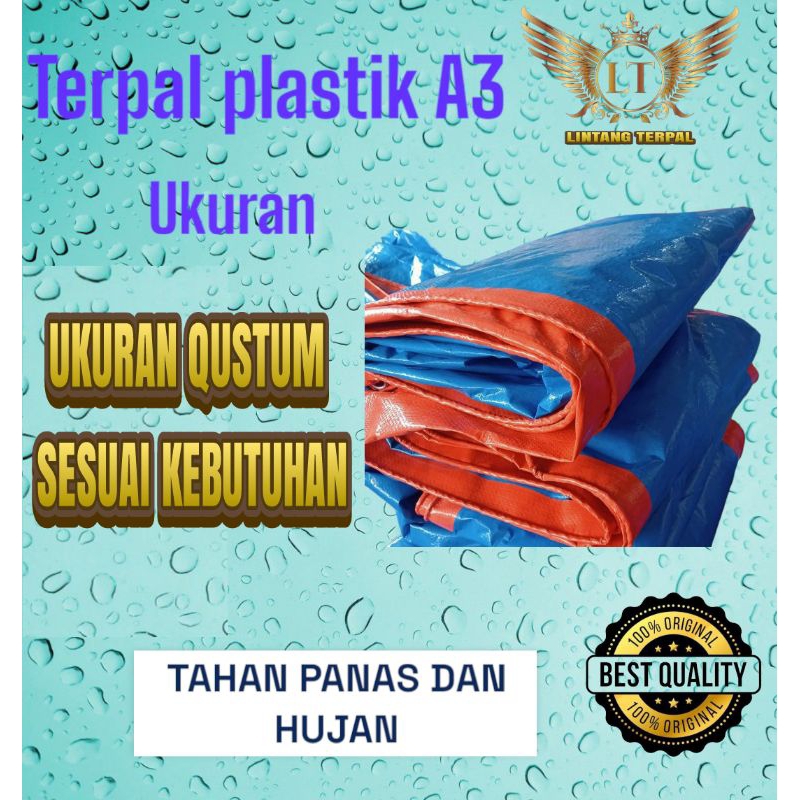 TERPAL PLASTIK KETEBALAN A3 UKURAN QUSTUM