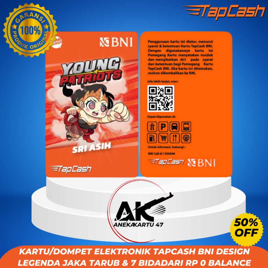 Kartu Tapcash BNI all series Uang elektronik etoll KRL Multifungsi Original asli RESMI BANK
