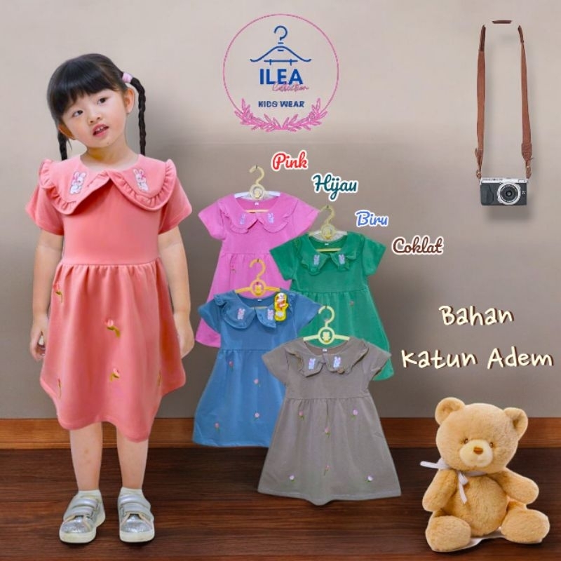 Atasan Katun Anak Perempuan Dress Baju Harian Anak Usia 6 Bulan - 6 Tahun