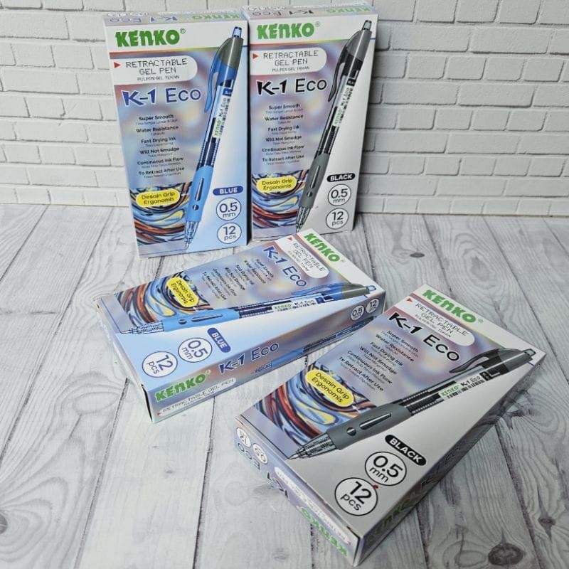 

Pulpen Ballpoint/Pen Gel Kenko K-1 Eco 1 pak isi 12 pcs