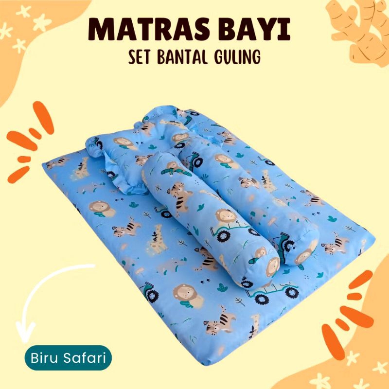 Matras Bayi / Matras lipat Anak/ Kasur Lipat Bayi / Kasur Set bantal anti peyang/ Set Matras Lipat b