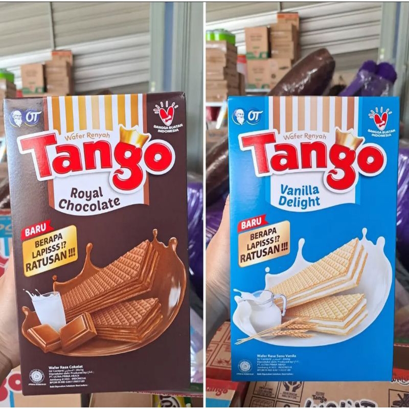 

Tango Wafer Chocolate Vanila Tiramishu Strowbery Isi 20 Pcs @ 7 Gr - (Harga 1 Karton Isi 12 Box)