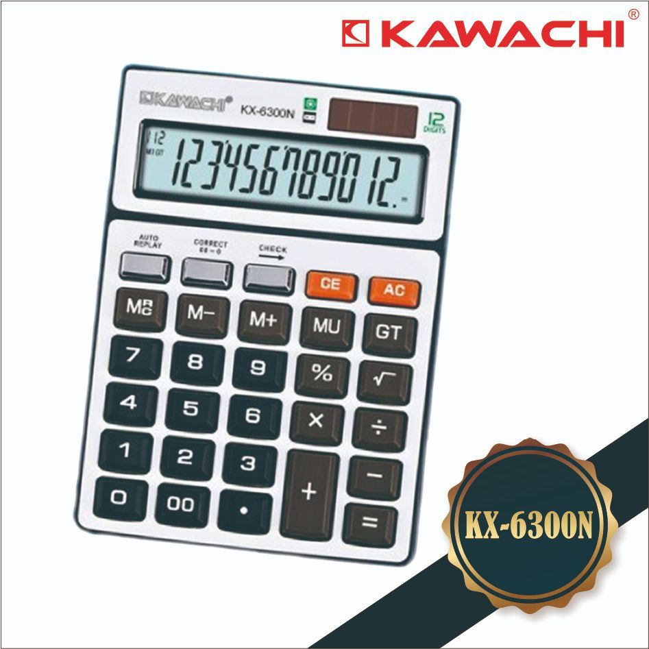 

KX-6300N Kalkulator KAWACHI 12 DIGIT Auto Reply Check Correct KX6300N