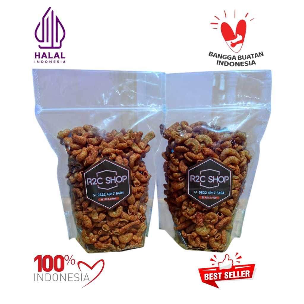 

Makaroni Renyah Snack Cemilan Macaroni Nasi Padang Pedas Gurih Balado Kemasan 200gram Standing Pouch