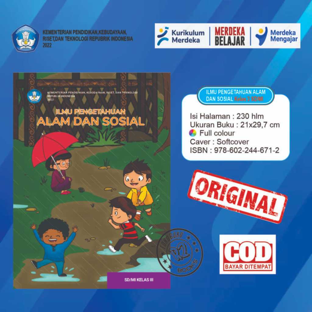 

Buku ilmu pengetahuan alam dan sosial kelas 3 SD kurikulum merdeka