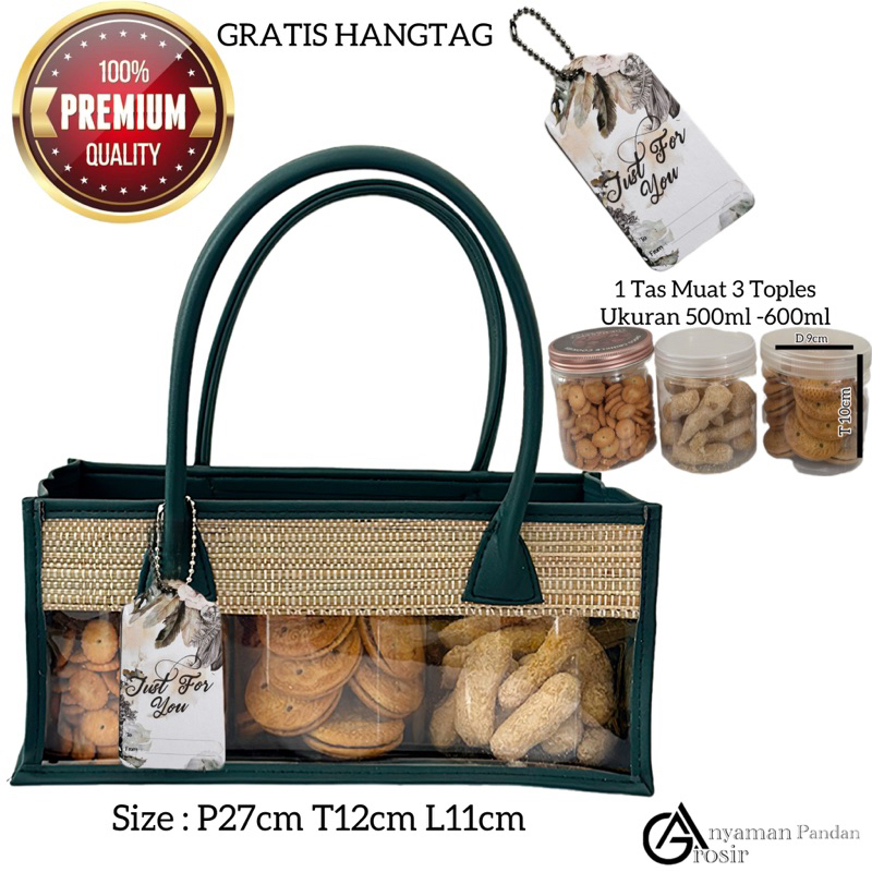 

RN Tas Hampers MIKA MENDONG MDD (Muat 3 Toples 500-600ml) Gratis Hangtag Tas Parcel Goodiebag