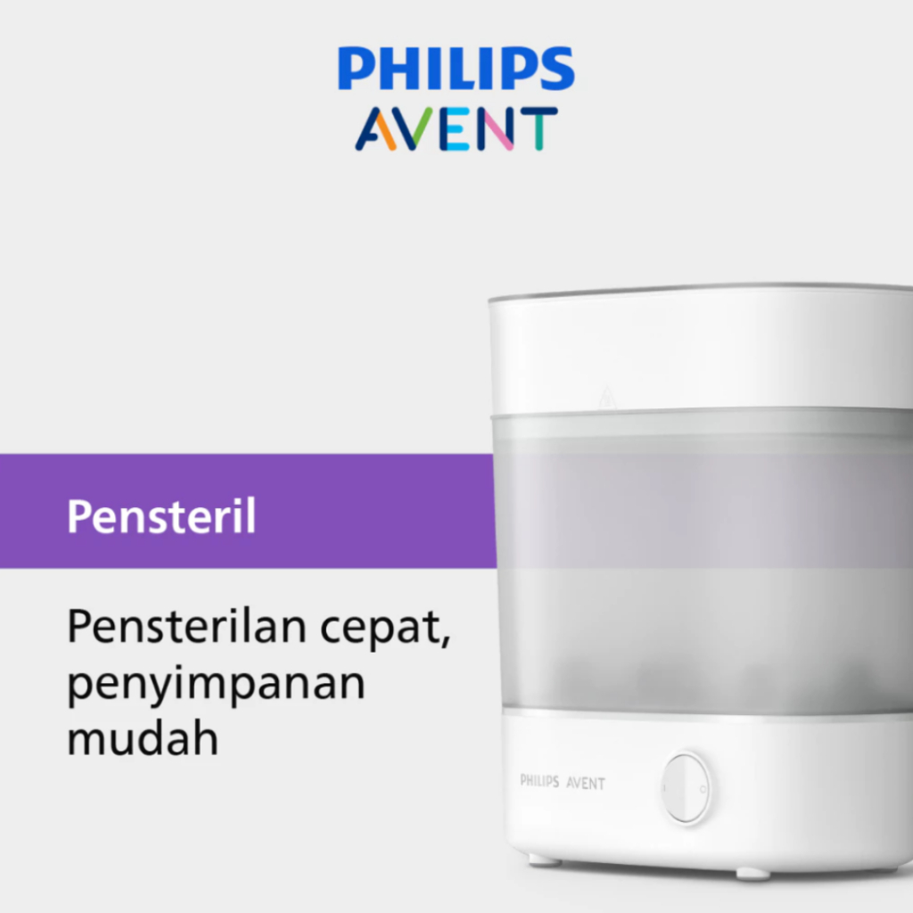 Philips Avent | Sterilizer | Alat Steril Botol Susu Bayi | Terbukti Hilangkan 99,9% Kuman | SCF291/0
