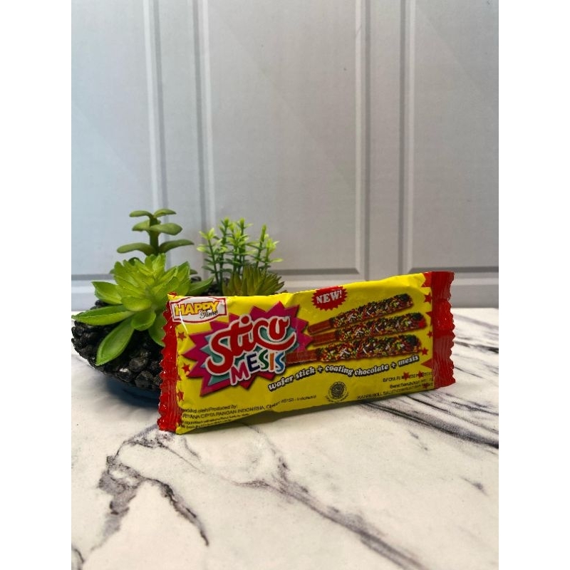 

happy time stiku meses snack stico dengan taburan meses 1 renteng isi 10pcs