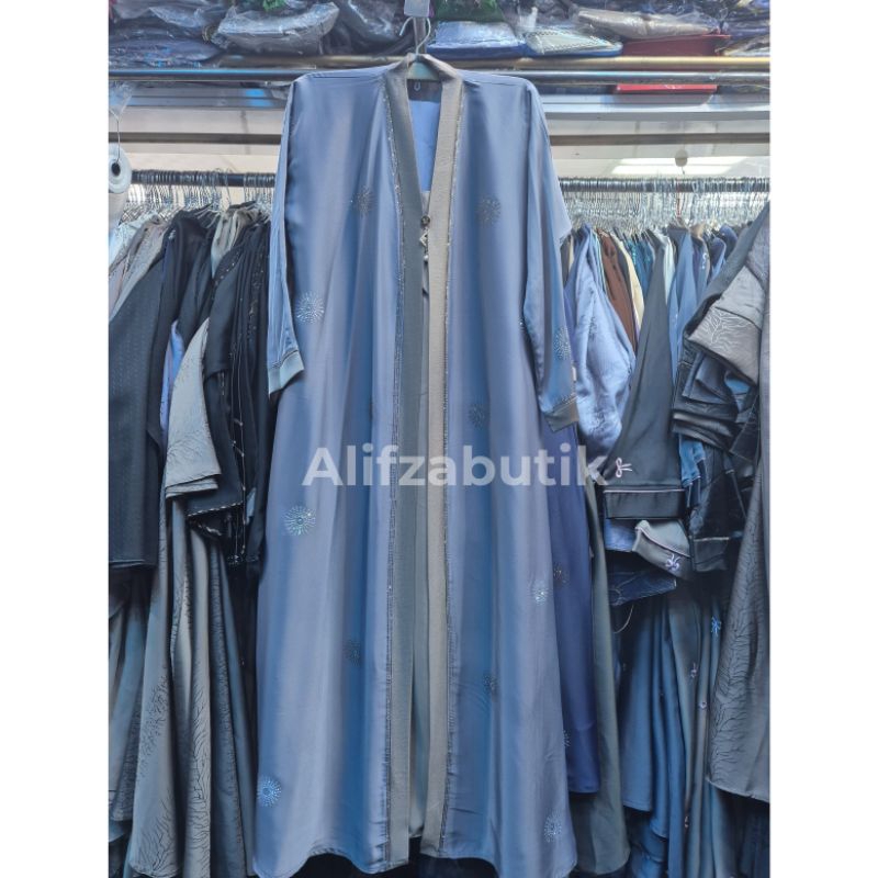 Gamis Abaya Saudi Arab Blink Bunga Original